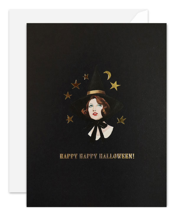 The Happy Witch Halloween Card