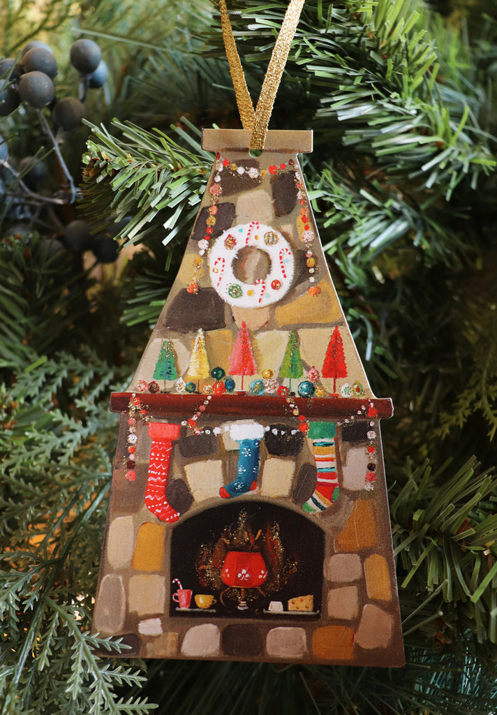 Fireside Fondue Paper Ornament/ Gift Tag/ Diecut Decoration