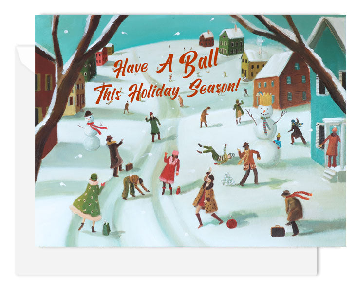 The Great Snowball Fight Holiday Card