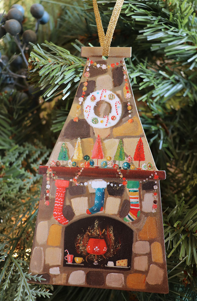 Fireside Fondue Paper Ornament/ Gift Tag/ Diecut Decoration