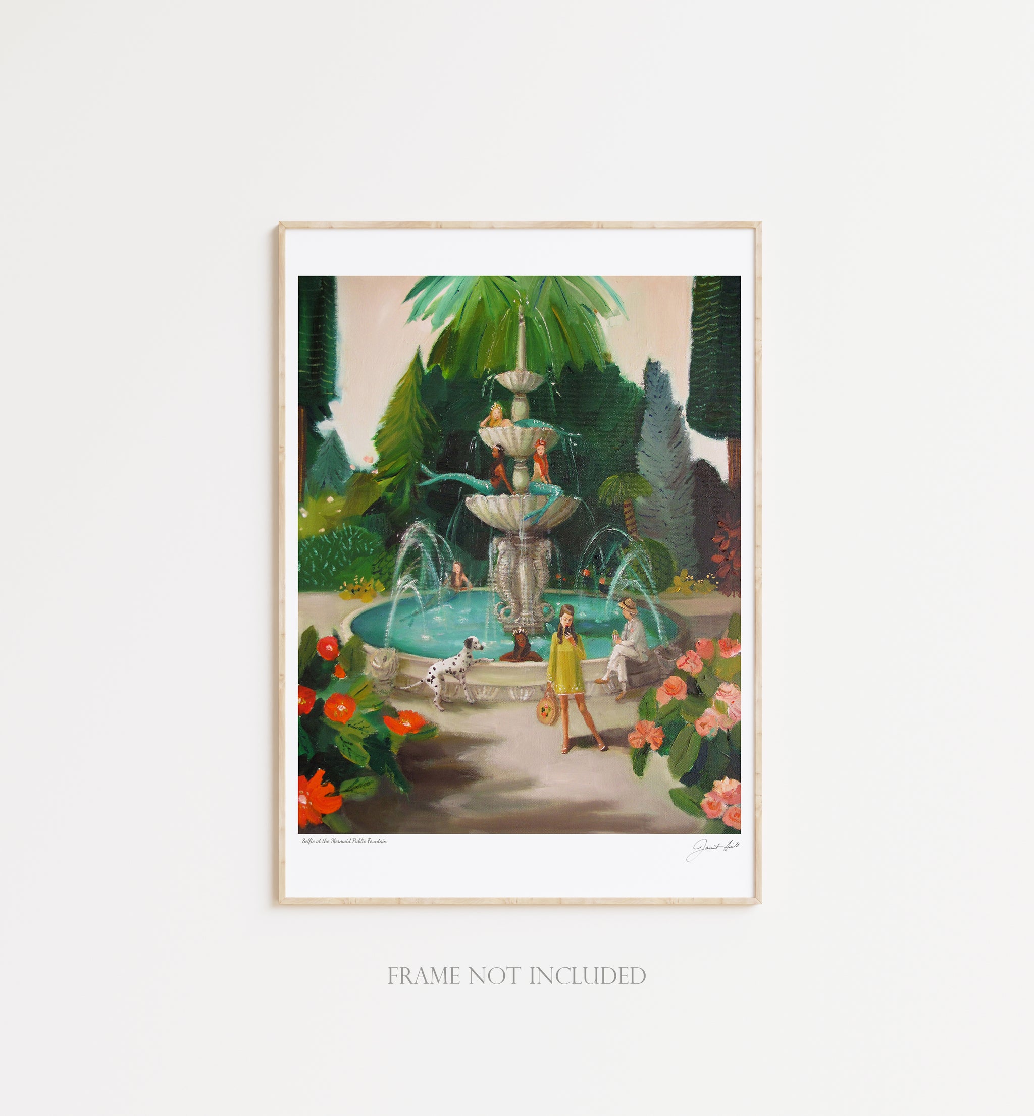 Selfie at the Mermaid Public Fountain – Janet Hill Studio